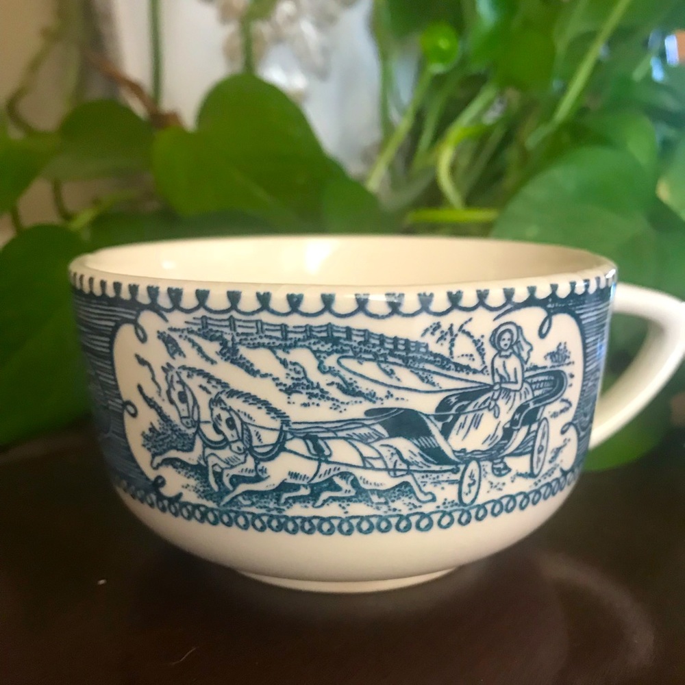 Currier & Ives Vintage Coffee Cups (6)